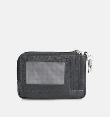 Euro-Leather Portemonnees Zwart/Cognac