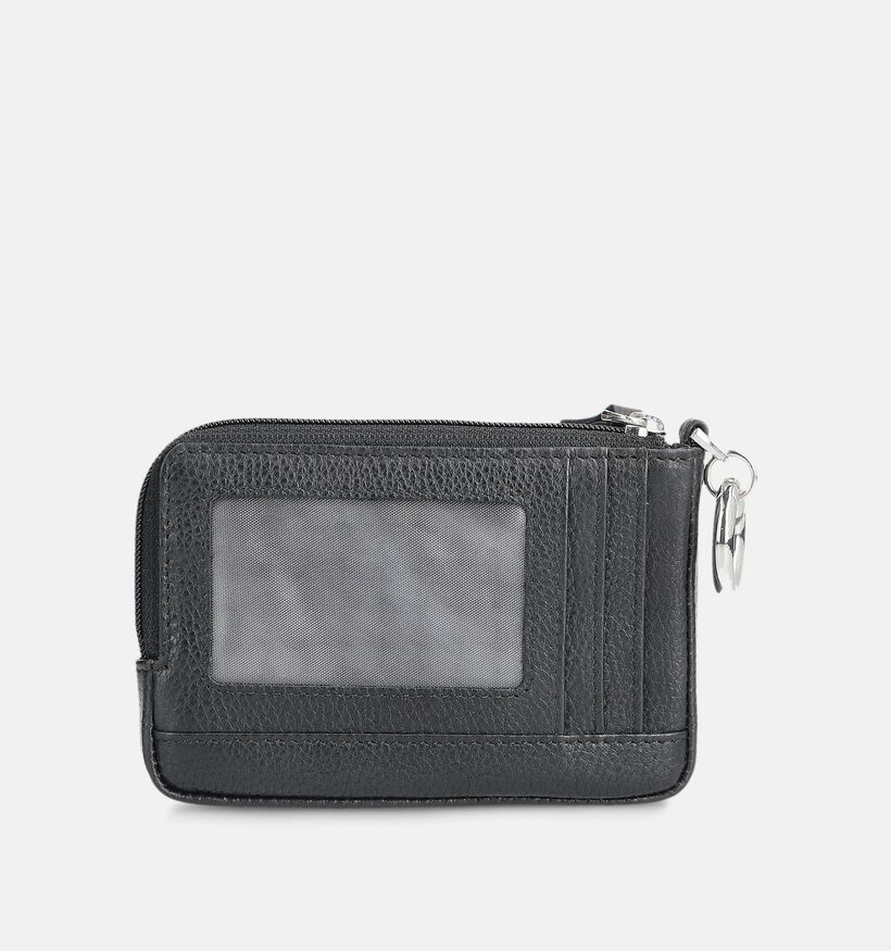 Euro-Leather Zwarte Ritsportemonnee voor dames (381379)
