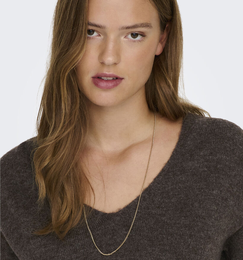 JDY Elanora Pull en Brun fonc&eacute; pour femmes (378315)