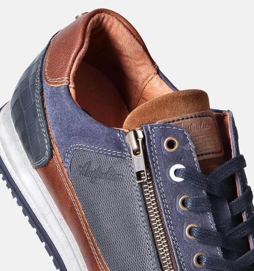 Australian Browning Widht H Blauwe Veterschoenen voor heren (353977) - geschikt voor steunzolen