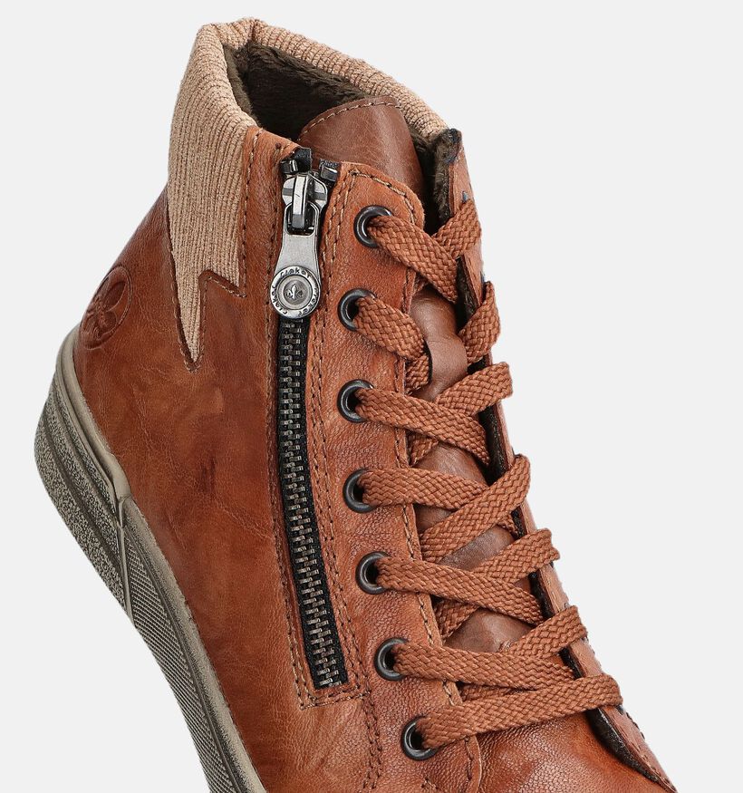 Rieker Cognac Hoge Sneakers voor dames (363557) - geschikt voor steunzolen