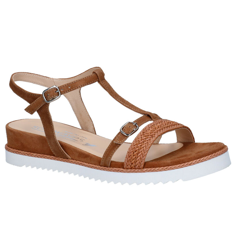 Softwaves Beige Sandalen in leer (289946)