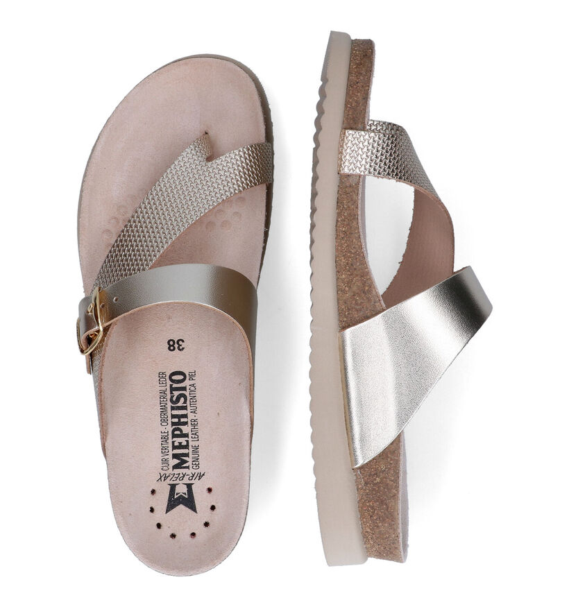 Mephisto Helen Mix Gouden Slippers in leer (306885)