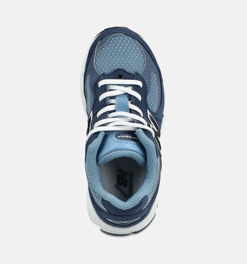 New Balance 2002 Baskets basses en Bleu fonc&eacute; pour gar&ccedil;ons (375256) - pour semelles orthop&eacute;diques