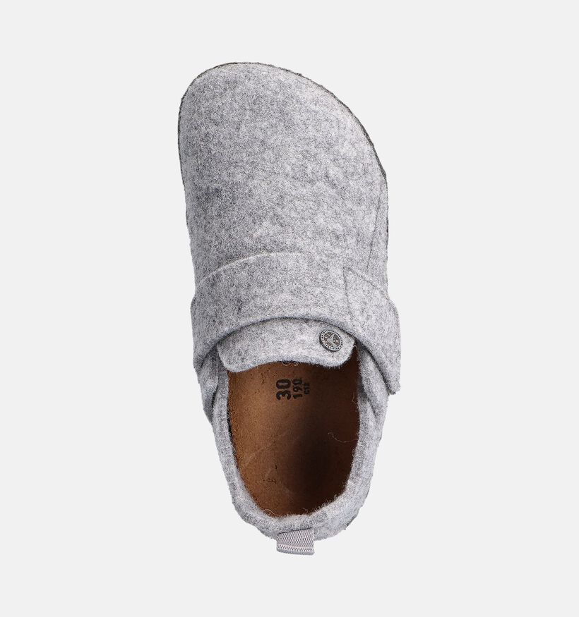 Birkenstock Zermatt HL Grijze Pantoffels voor jongens, meisjes (343913)