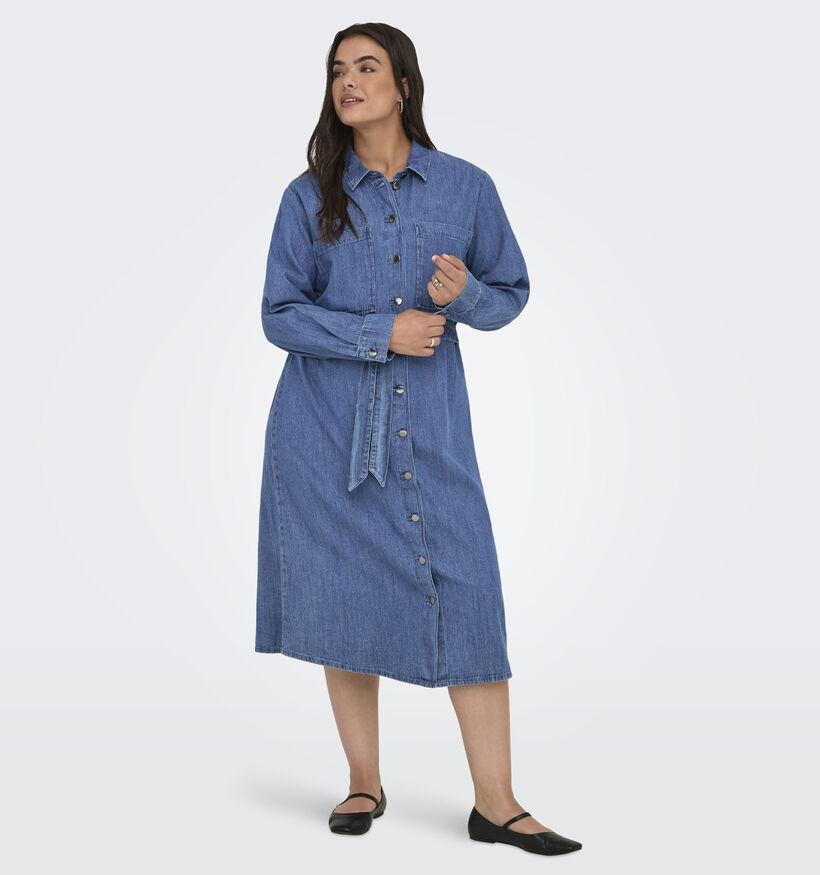 ONLY Carmakoma Blauwe Jeans Hemdjurk voor dames (371844)