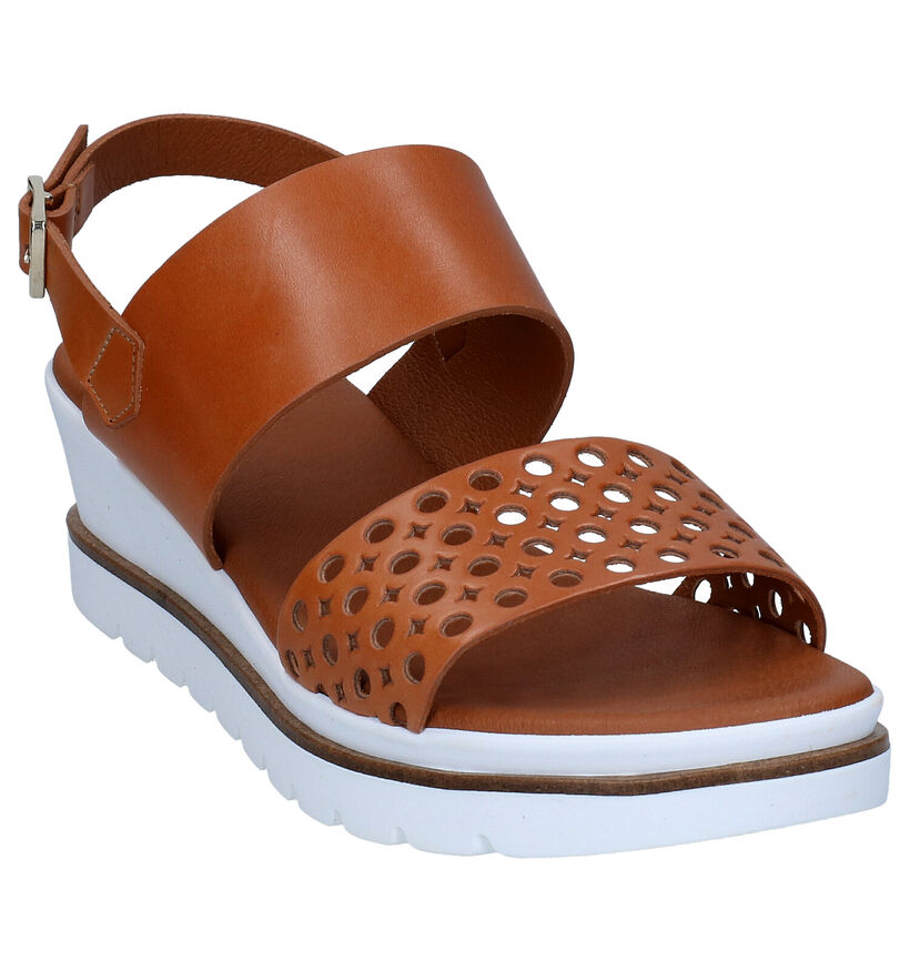 River Woods Cognac Sandalen in leer (289209)