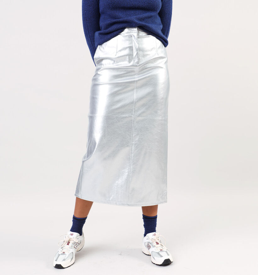 Vila Silver Zilveren Maxi rok voor dames (348720)