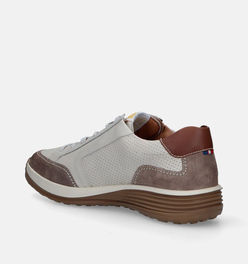 Mephisto Sacco Velsport Beige Veterschoenen voor heren (339221) - geschikt voor steunzolen