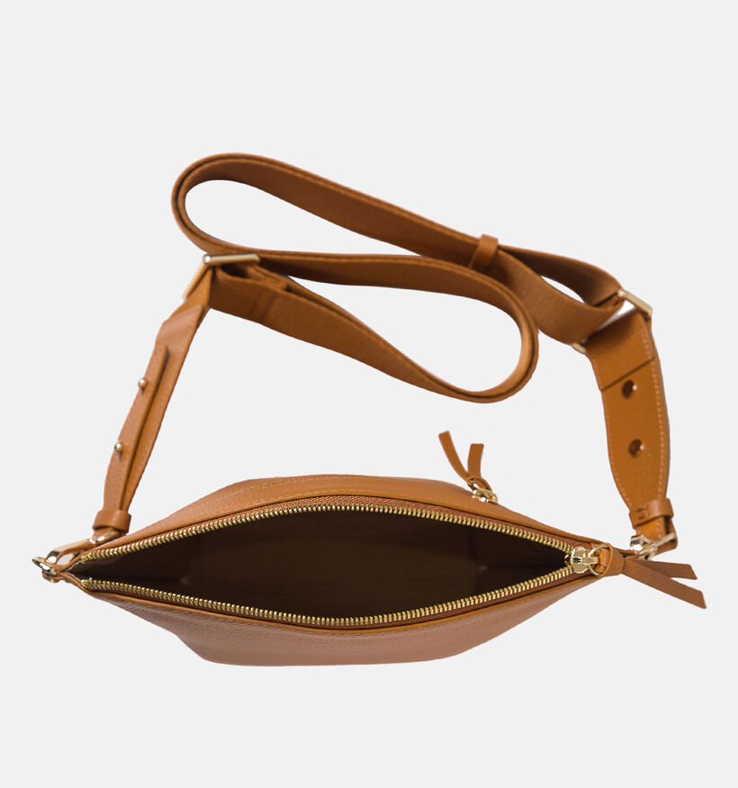 Crinkles Sac porté croisé en Camel pour femmes (342326)