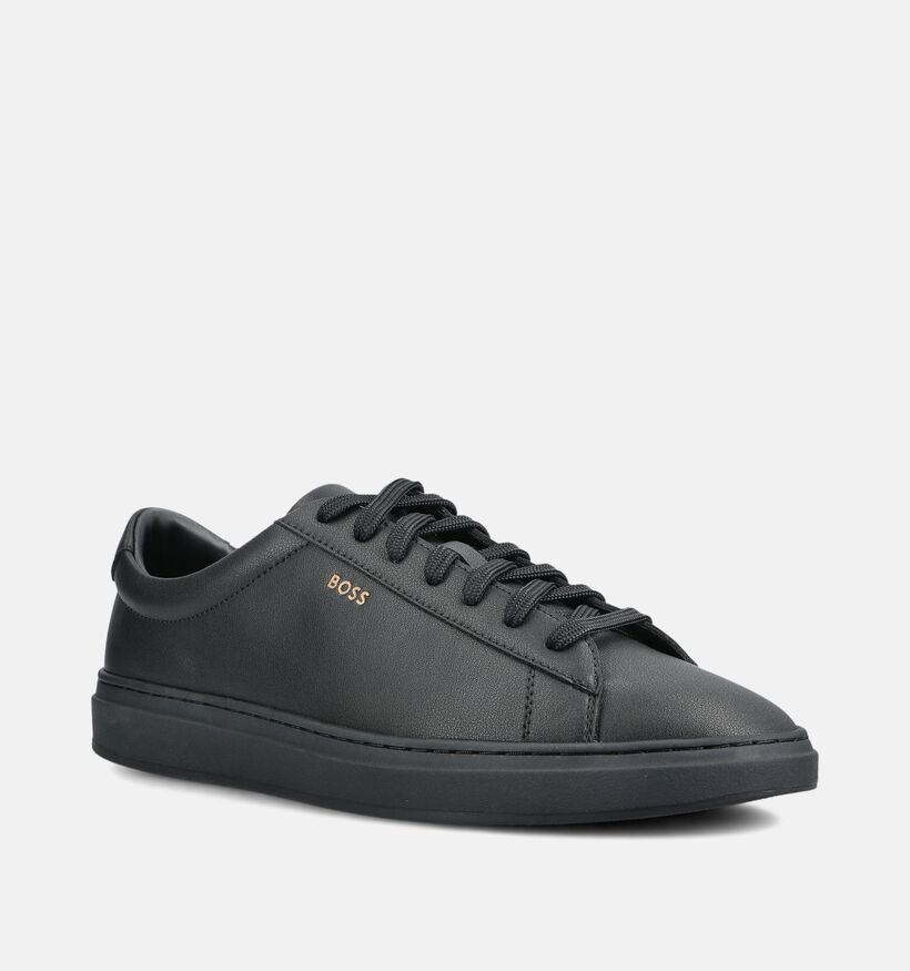 BOSS Kieran Tenn Chaussures plates en Noir pour hommes (375715) - pour semelles orthop&eacute;diques