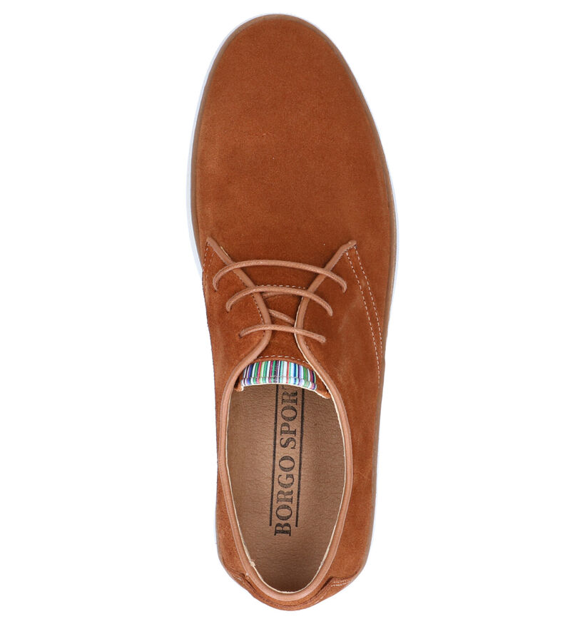 Borgo Sport Alonso Cognac Veterschoenen in daim (268600)