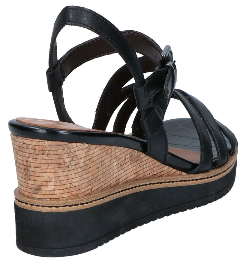 Tamaris Touch It Zwarte Sandalen in leer (270181)