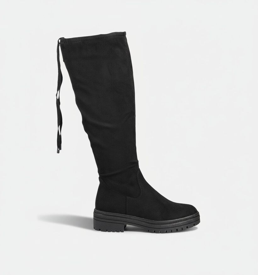 Marco Tozzi Zwarte Overkneelaarzen voor dames (362556)