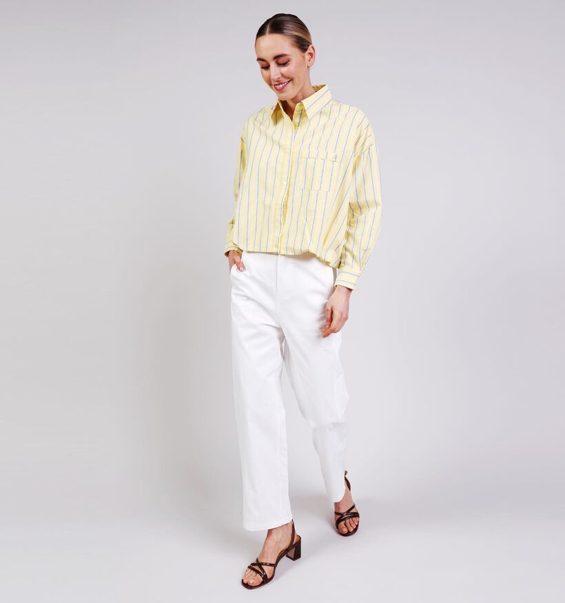 Ador&eacute; Penelope Lichtgeel Hemd Gestreept voor dames (376743)