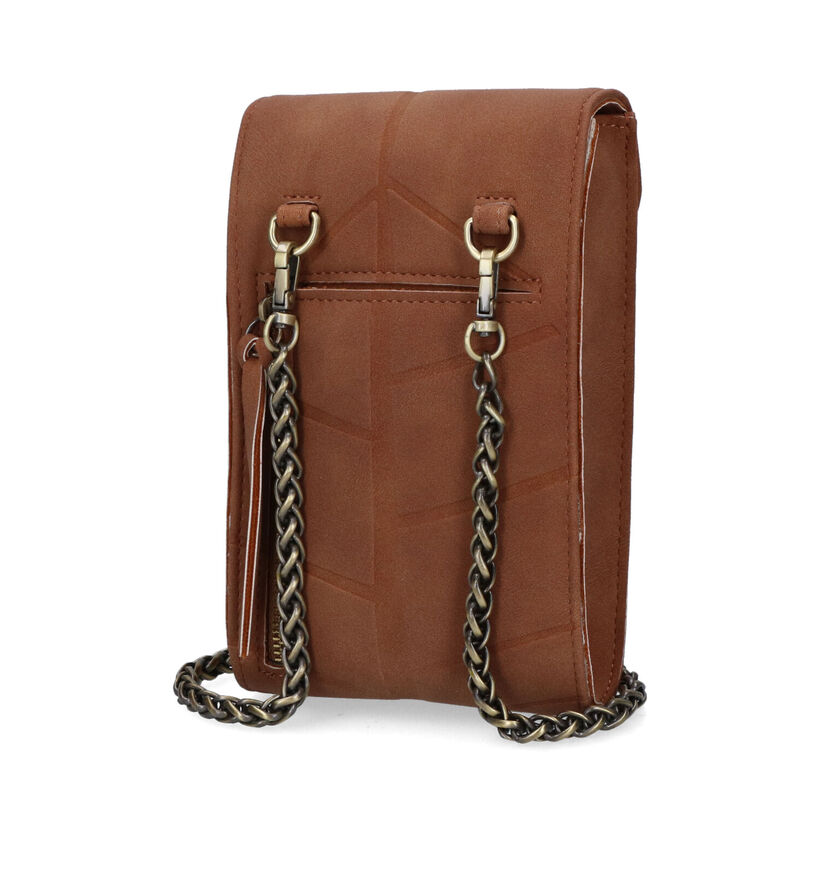 Woomen Nervure Pochette pour téléphone portable en Cognac pour femmes (314865)