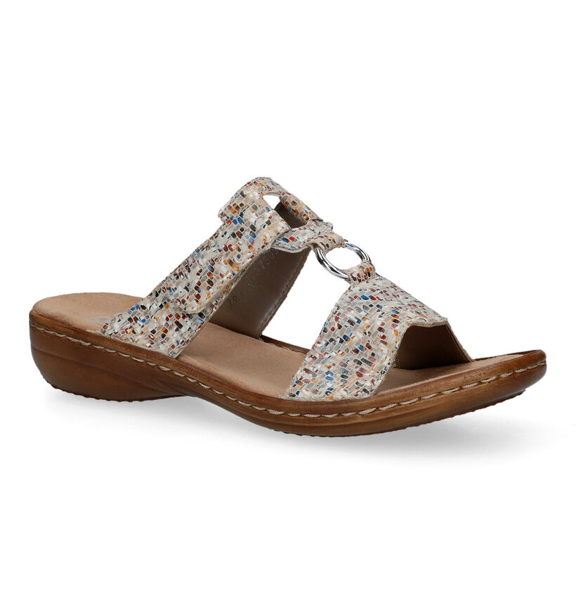 Rieker Beige Slippers in kunstleer (323583)