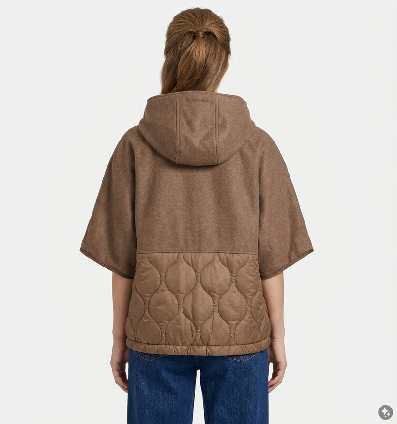 Laurent David Cordoba Manteau court en Brun fonc&eacute; pour femmes (382018)