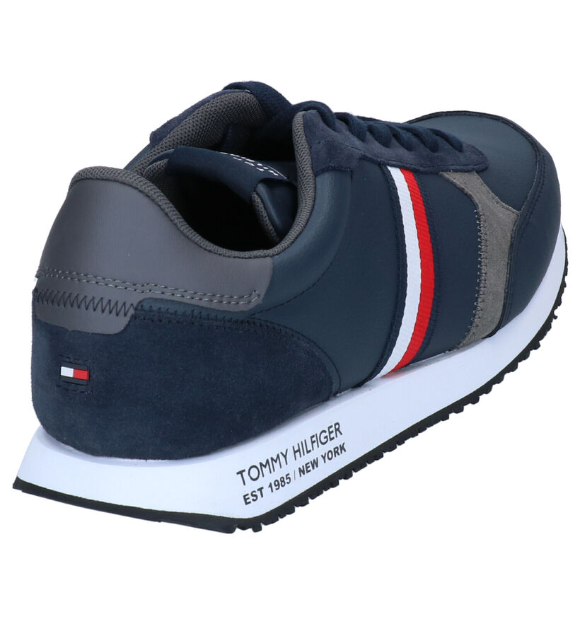 Tommy Hilfiger Runner Baskets en Bleu en cuir (293051)