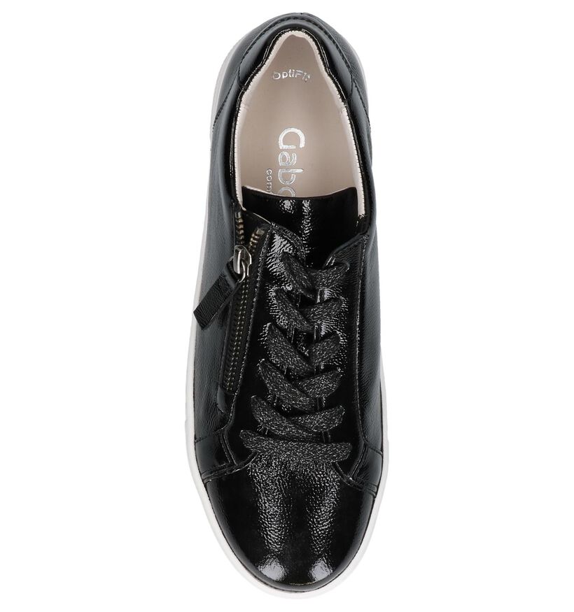 Zwarte Veterschoenen Gabor OptiFit in lakleer (246019)