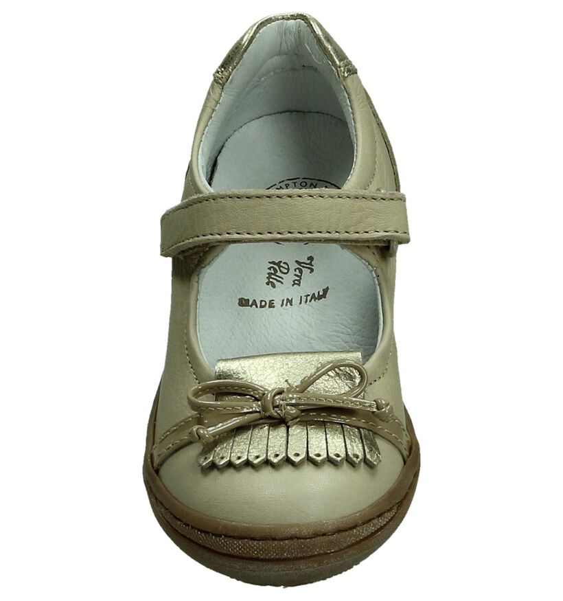 Hampton Bays Beige Ballerina's met Bandje in leer (189879)