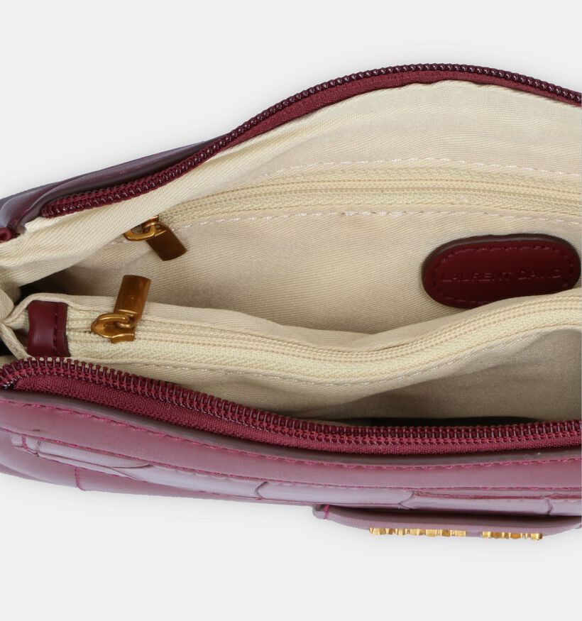 Laurent David Croco Bordeaux Crossbody Tas voor dames (333641)