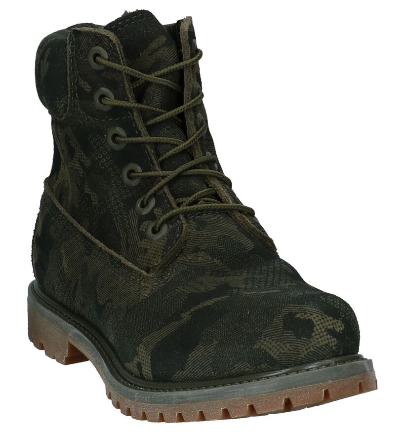 Kaki Boots met Veter Timberland 6 Inch Premium WP in nubuck (222510)