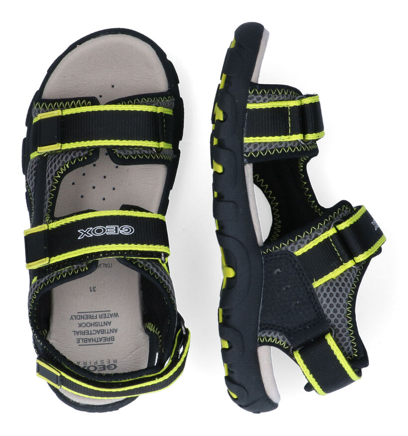 Geox Strada Zwarte Sandalen voor jongens (291777)