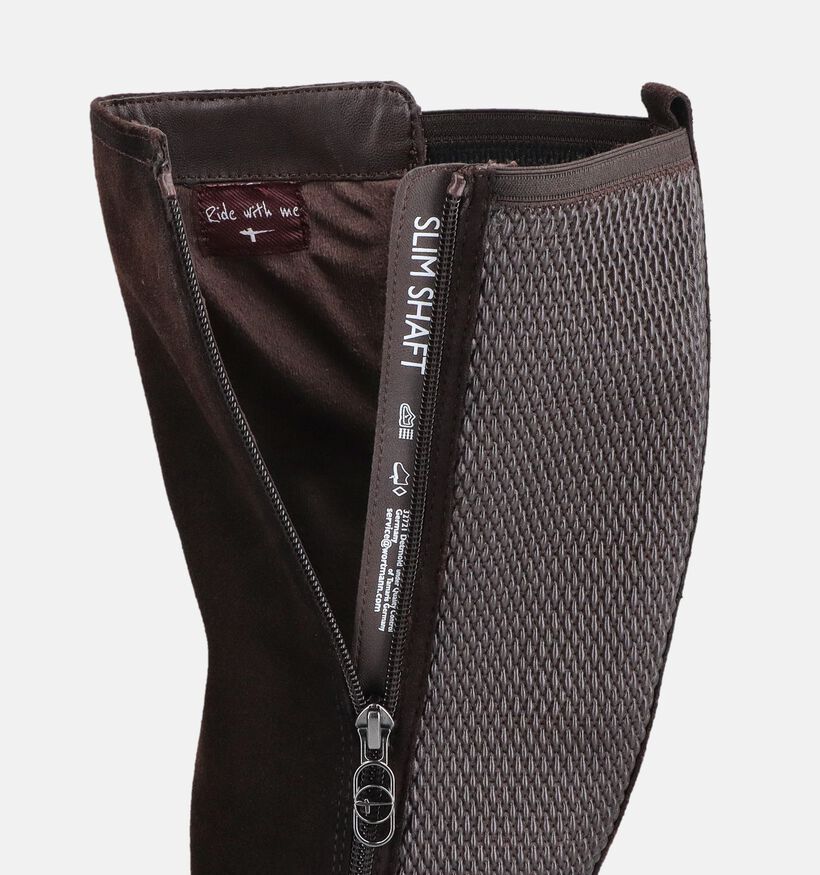 Tamaris Bottes hautes en Brun fonc&eacute; pour femmes (378959)