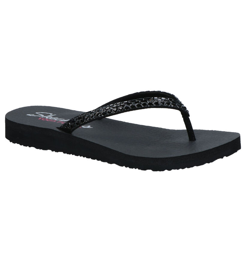 Skechers Yoga Foam Tongs en Noir en simili cuir (272796)