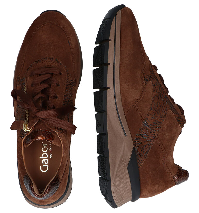 Gabor OptiFit Chaussures à lacets en Brun en nubuck (297378)