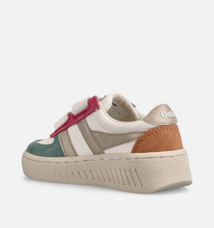 Gola Grandslam Quadrant Strap Witte Sneakers voor meisjes (368508) - geschikt voor steunzolen