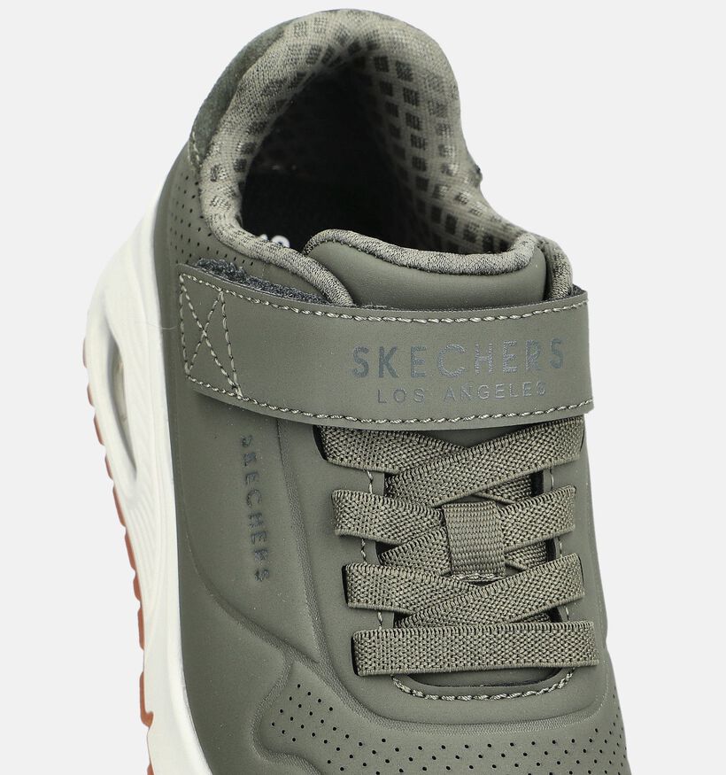 Skechers Uno Gen1 Baskets basses en Vert kaki pour filles, gar&ccedil;ons (376861)