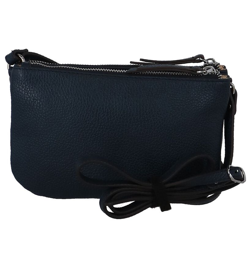 Donkerblauwe Crossbody Tas Mazarin Leo in leer (244906)