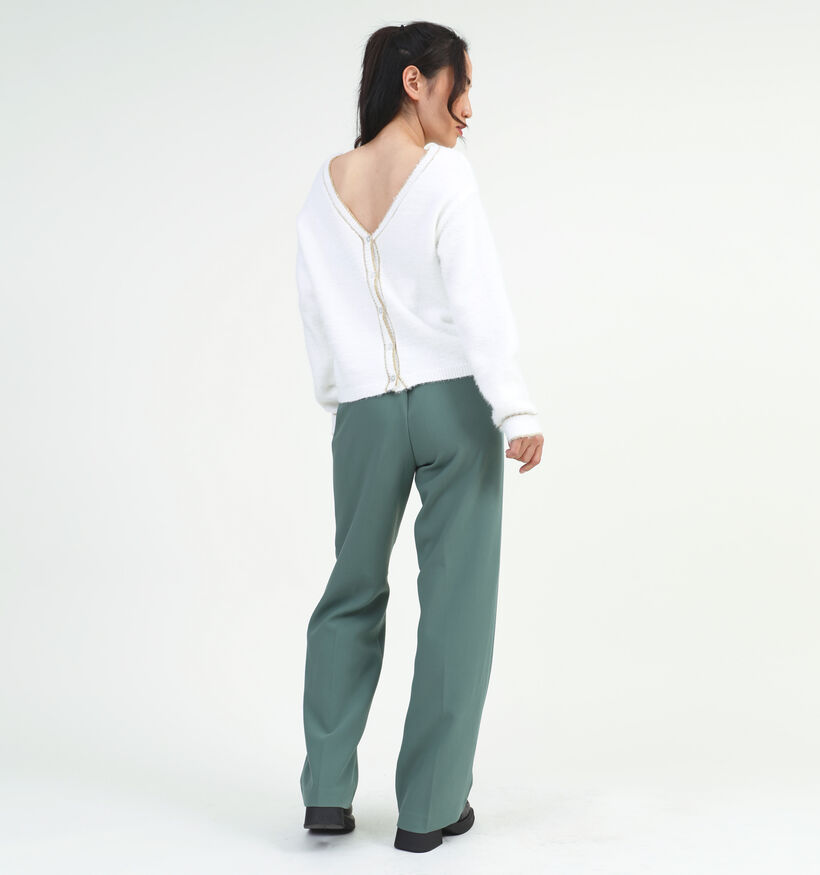 Vero Moda Sandy Pantalon chino en Vert L30 pour femmes (328968)