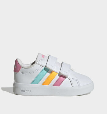 adidas Grand Court Low Sneakers ftwr white/ bliss pink/ Lucid Tangerine/core white/ Crystal Linen/ Aurora Coffee/ftwr white/ iridescent/ ftwr white