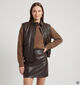 Vila Fima High Neck Donkerbruine Mouwloze Vest Faux-Leather voor dames (383832)