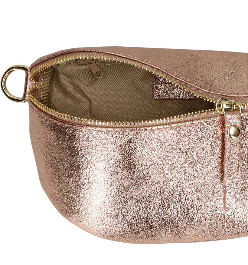 Via Limone Rose Gold Crossbody Heuptas in leer (328703)