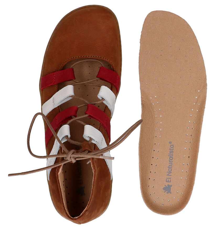 El Viajero Chaussures à lacets en Cognac pour femmes (288887) - pour semelles orthopédiques