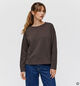 comma Sweatshirt en Brun fonc&eacute; pour femmes (379419)