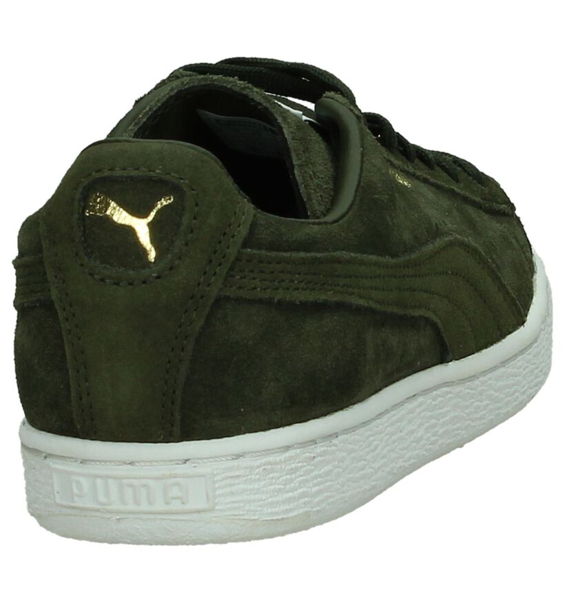 Puma Suede Classic Baskets basses en Vert kaki en daim (199473)