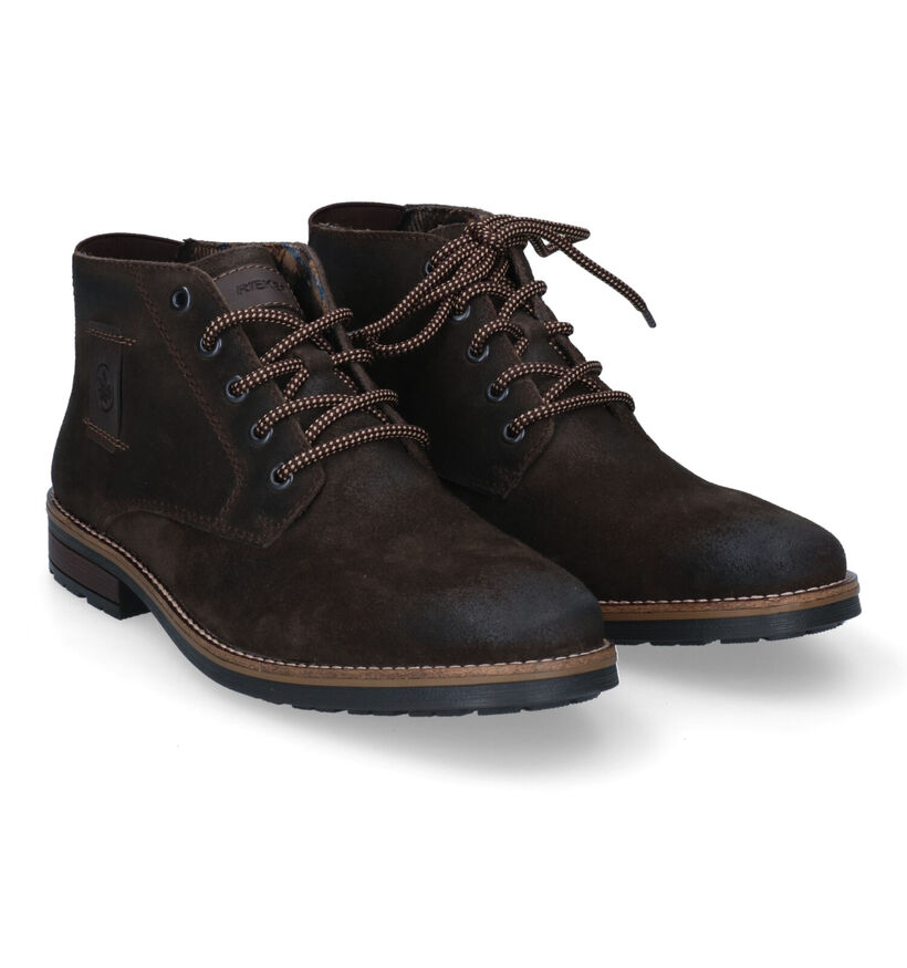 Rieker Bruine Hoge Schoenen in nubuck (315619)