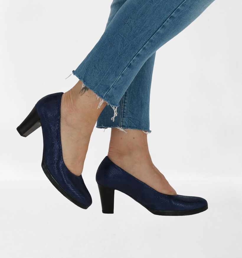 Gabor Escarpins en Bleu en nubuck (271663)