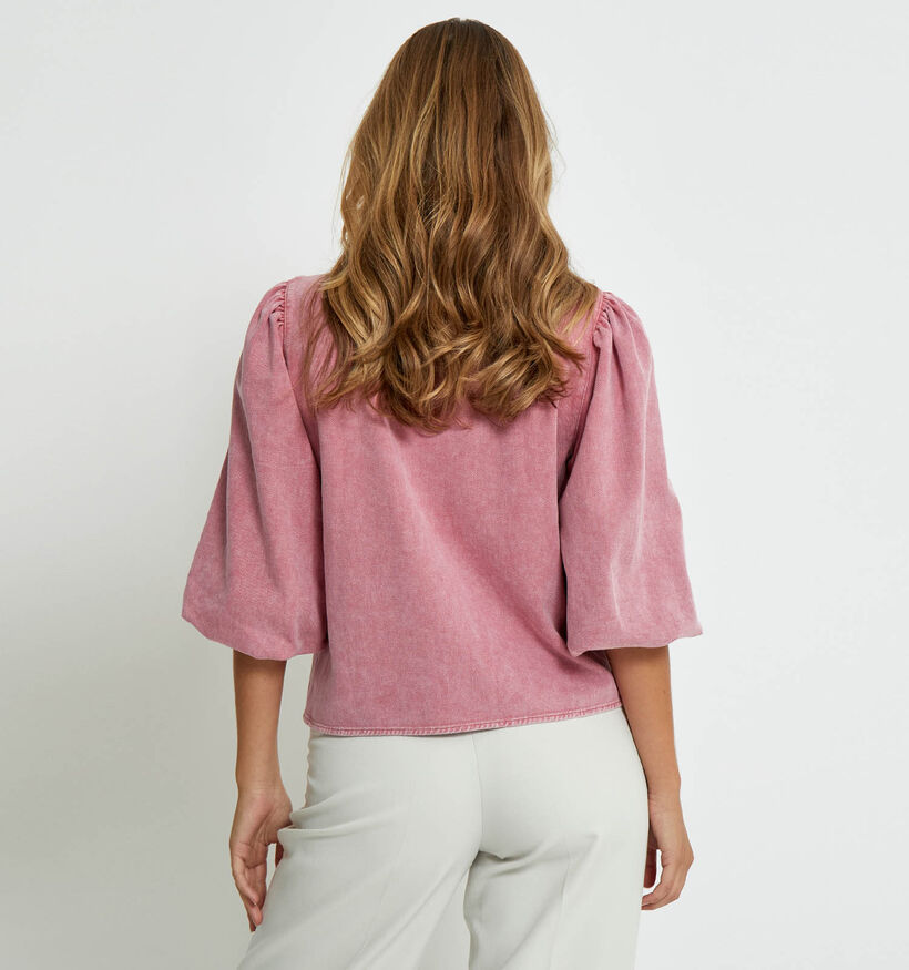 Minus Solene Denim Roze Blouse voor dames (352014)
