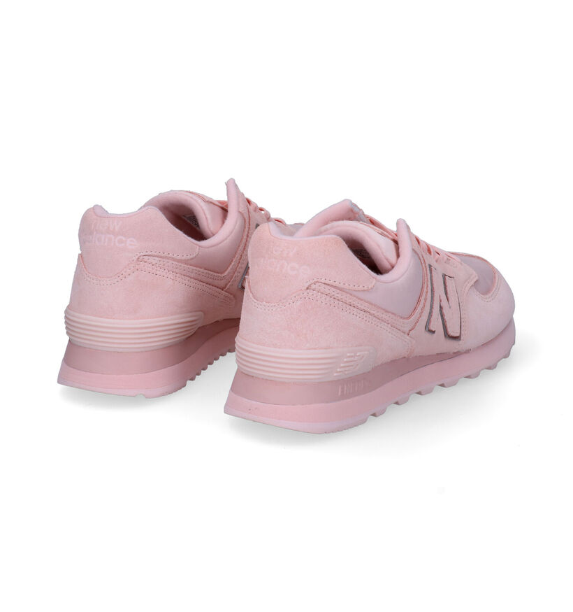 New Balance WL574 Baskets en Rose pour femmes (301901) - pour semelles orthopédiques