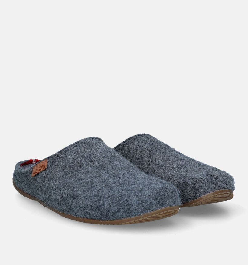 Living Kitzbühel Pantoufles ouvertes en Gris pour hommes (332474) - pour semelles orthopédiques