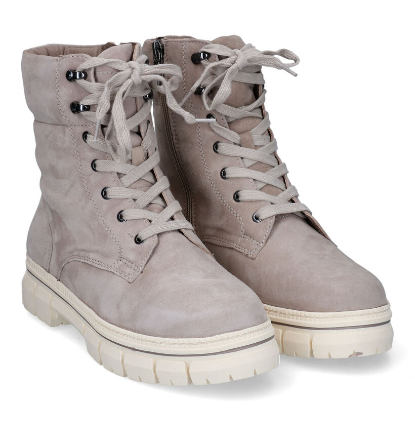 Tamaris Comfort Taupe Boots in nubuck (317970)