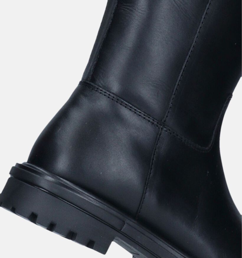 Milo & Mila Bottes hautes en Noir pour filles (348106) - pour semelles orthopédiques