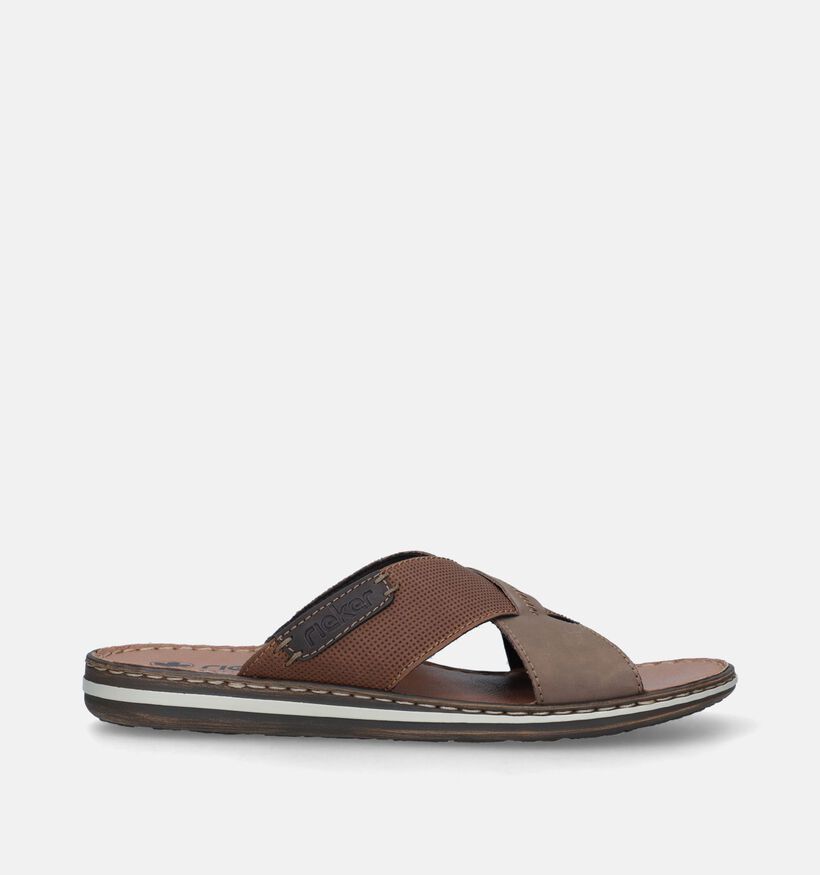 Rieker Nu-pieds casual en Marron pour hommes (354818)