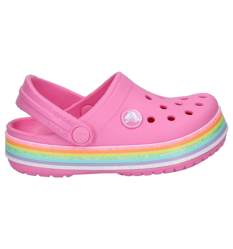 Crocs Crocband Rainbow Witte Slippers in kunststof (269660)